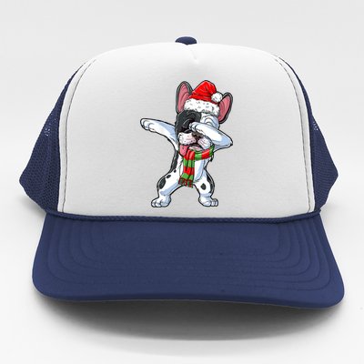 Cute Dabbing French Bulldog Christmas Hat Adults Xmas Gift Trucker Hat