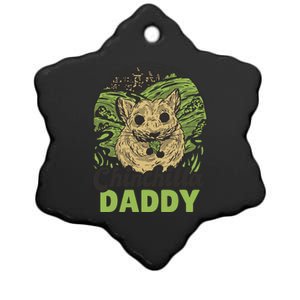 Chinchilla Daddy For Father's Day Great Gift Ceramic Star Ornament