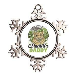 Chinchilla Daddy For Father's Day Great Gift Metallic Star Ornament