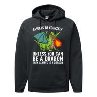 Cool Dragon For Boy Mythical Dragon Lovers Performance Fleece Hoodie