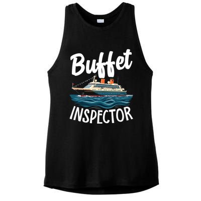 Cruise Design For Buffet Inspector Funny Cruise Ladies PosiCharge Tri-Blend Wicking Tank