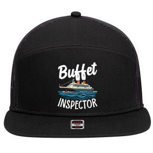 Cruise Design For Buffet Inspector Funny Cruise 7 Panel Mesh Trucker Snapback Hat