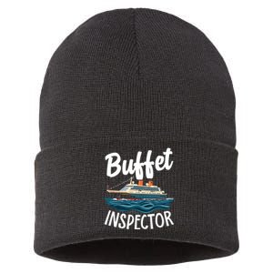 Cruise Design For Buffet Inspector Funny Cruise Sustainable Knit Beanie