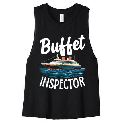 Cruise Design For Buffet Inspector Funny Cruise Women's Racerback Cropped Tank