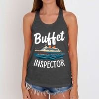 Cruise Design For Buffet Inspector Funny Cruise Women's Knotted Racerback Tank