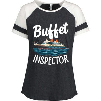 Cruise Design For Buffet Inspector Funny Cruise Enza Ladies Jersey Colorblock Tee