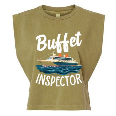 Cruise Design For Buffet Inspector Funny Cruise Garment-Dyed Women's Muscle Tee