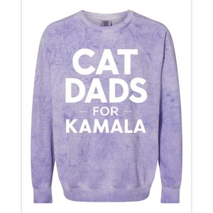 Cat Dads For Kamala President Harris Democrat Vote Blue 2024 Colorblast Crewneck Sweatshirt