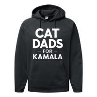 Cat Dads For Kamala President Harris Democrat Vote Blue 2024 Performance Fleece Hoodie