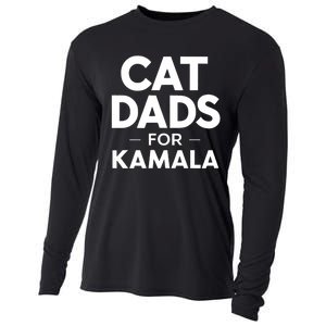 Cat Dads For Kamala President Harris Democrat Vote Blue 2024 Cooling Performance Long Sleeve Crew