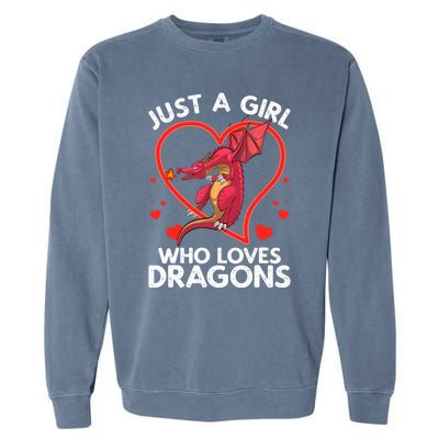 Cool Dragon For Wo Girl Dragons Mythical Dragon Lovers Garment-Dyed Sweatshirt