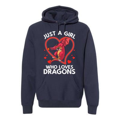 Cool Dragon For Wo Girl Dragons Mythical Dragon Lovers Premium Hoodie