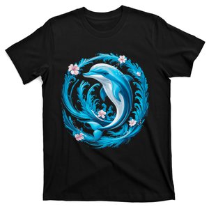 Cute Dolphin Floral T-Shirt