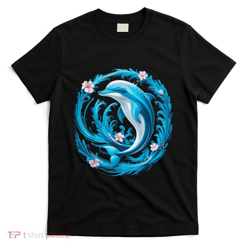 Cute Dolphin Floral T-Shirt