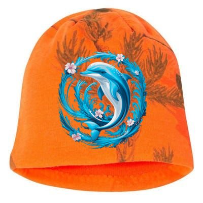 Cute Dolphin Floral Kati - Camo Knit Beanie