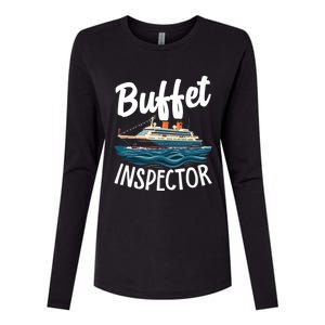 Cruise Design For Women Buffet Inspector Funny Cruise Womens Cotton Relaxed Long Sleeve T-Shirt