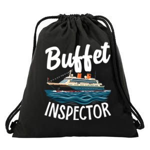 Cruise Design For Women Buffet Inspector Funny Cruise Drawstring Bag