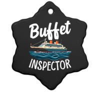 Cruise Design For Women Buffet Inspector Funny Cruise Ceramic Star Ornament