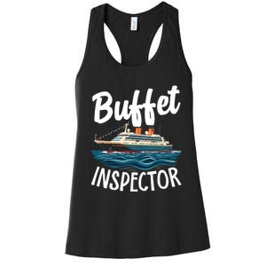 Cruise Design For Women Buffet Inspector Funny Cruise Women's Racerback Tank