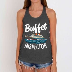 Cruise Design For Women Buffet Inspector Funny Cruise Women's Knotted Racerback Tank