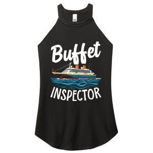 Cruise Design For Women Buffet Inspector Funny Cruise Women's Perfect Tri Rocker Tank