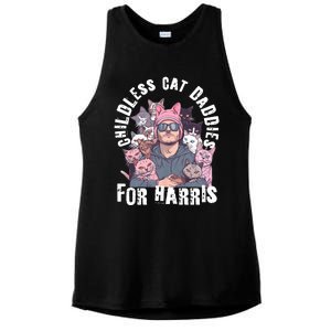 Cat Daddies For Harris Vote Hat Feminist Cat Dad Ladies PosiCharge Tri-Blend Wicking Tank