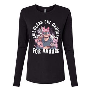 Cat Daddies For Harris Vote Hat Feminist Cat Dad Womens Cotton Relaxed Long Sleeve T-Shirt