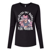 Cat Daddies For Harris Vote Hat Feminist Cat Dad Womens Cotton Relaxed Long Sleeve T-Shirt