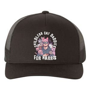 Cat Daddies For Harris Vote Hat Feminist Cat Dad Yupoong Adult 5-Panel Trucker Hat