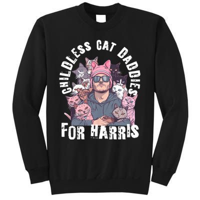 Cat Daddies For Harris Vote Hat Feminist Cat Dad Sweatshirt