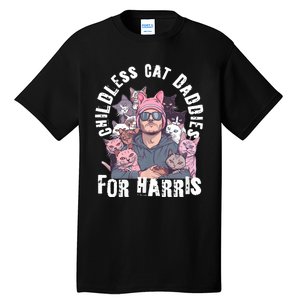 Cat Daddies For Harris Vote Hat Feminist Cat Dad Tall T-Shirt