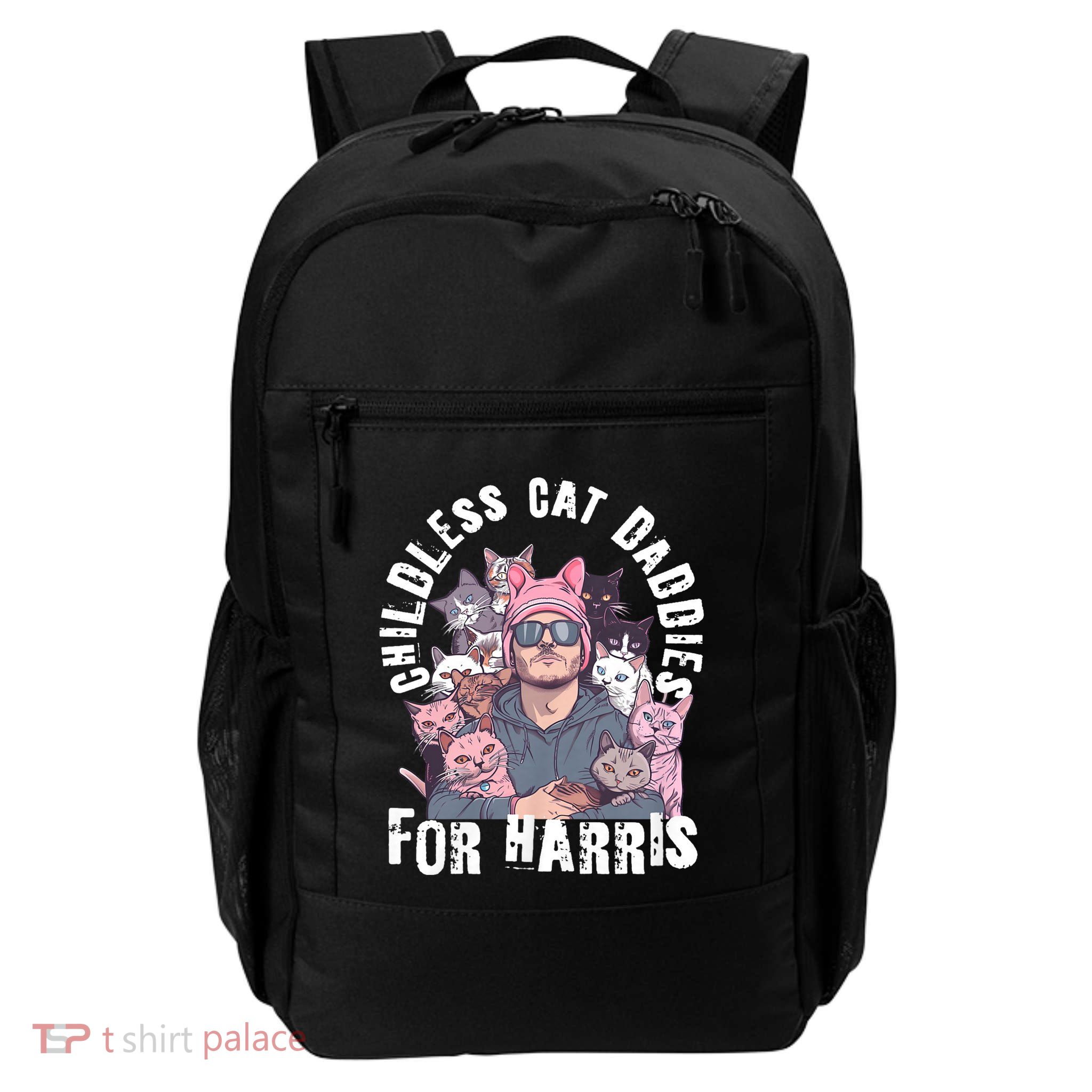 Cat Daddies For Harris Vote Hat Feminist Cat Dad Daily Commute Backpack
