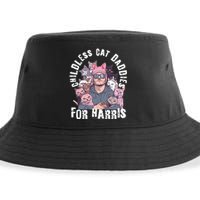 Cat Daddies For Harris Vote Hat Feminist Cat Dad Sustainable Bucket Hat