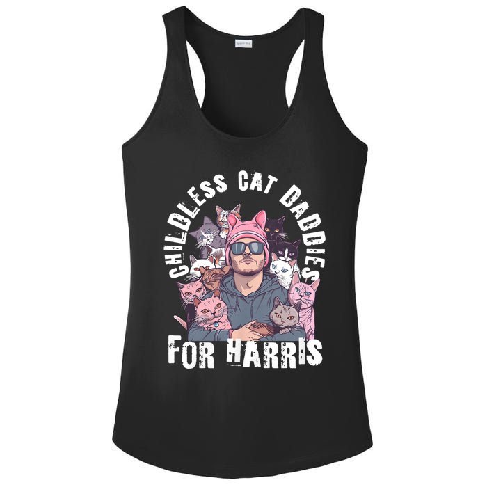 Cat Daddies For Harris Vote Hat Feminist Cat Dad Ladies PosiCharge Competitor Racerback Tank