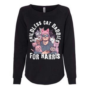 Cat Daddies For Harris Vote Hat Feminist Cat Dad Womens California Wash Sweatshirt