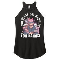 Cat Daddies For Harris Vote Hat Feminist Cat Dad Women's Perfect Tri Rocker Tank