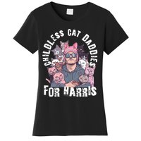 Cat Daddies For Harris Vote Hat Feminist Cat Dad Women's T-Shirt