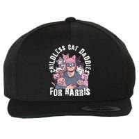 Cat Daddies For Harris Vote Hat Feminist Cat Dad Wool Snapback Cap