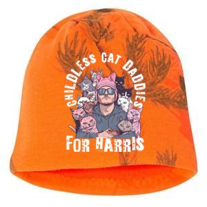 Cat Daddies For Harris Vote Hat Feminist Cat Dad Kati - Camo Knit Beanie