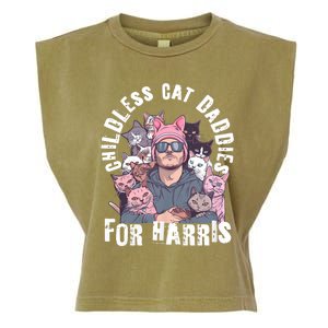 Cat Daddies For Harris Vote Hat Feminist Cat Dad Garment-Dyed Women's Muscle Tee