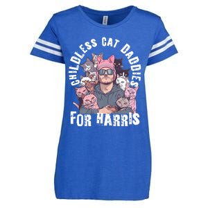 Cat Daddies For Harris Vote Hat Feminist Cat Dad Enza Ladies Jersey Football T-Shirt