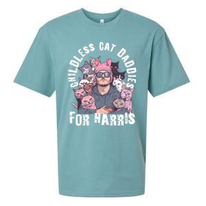 Cat Daddies For Harris Vote Hat Feminist Cat Dad Sueded Cloud Jersey T-Shirt