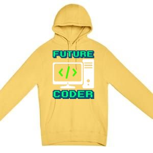 Coder Design Funny Programmer Computer Science Gift Premium Pullover Hoodie