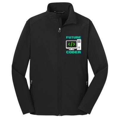 Coder Design Funny Programmer Computer Science Gift Core Soft Shell Jacket