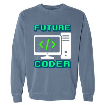 Coder Design Funny Programmer Computer Science Gift Garment-Dyed Sweatshirt