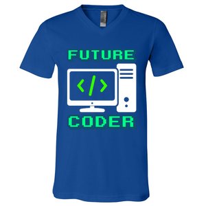 Coder Design Funny Programmer Computer Science Gift V-Neck T-Shirt