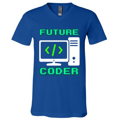 Coder Design Funny Programmer Computer Science Gift V-Neck T-Shirt