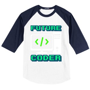 Coder Design Funny Programmer Computer Science Gift Baseball Sleeve Shirt