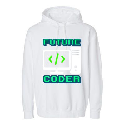 Coder Design Funny Programmer Computer Science Gift Garment-Dyed Fleece Hoodie