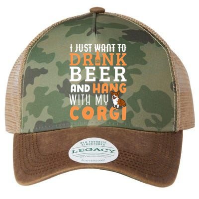 Corgi Dad Funny Father's Day Dog Lover Gift Beer Legacy Tie Dye Trucker Hat